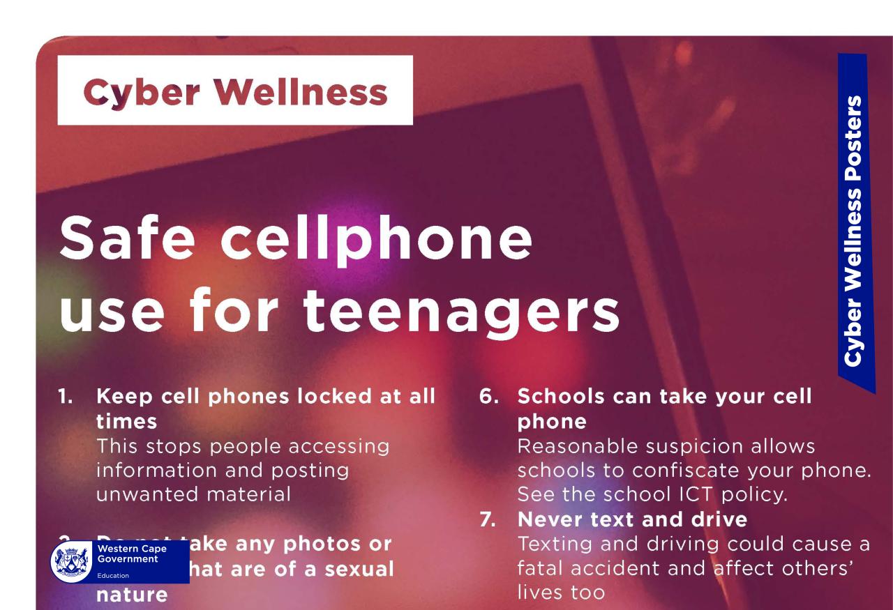 Cyber wellness safe being well cellphone teenagers use